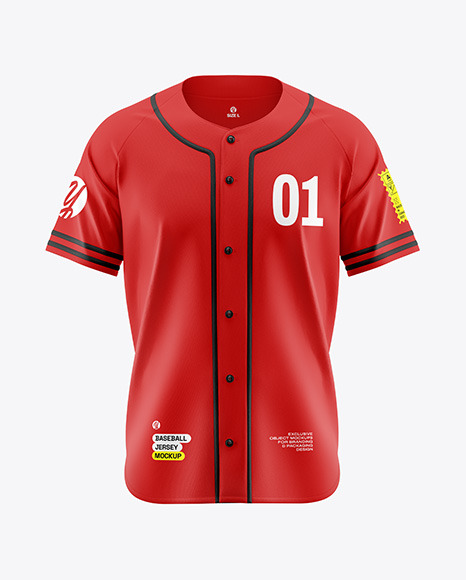 Baseball Jersey Mockup - Front View - Free Download Images High Quality