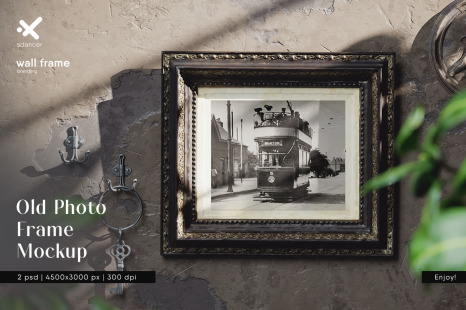Old Photo Frame Mockup