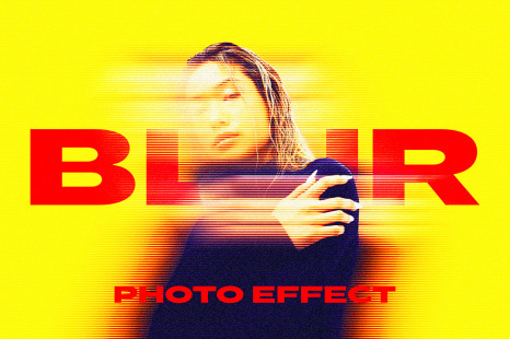 Stripe Motion Blur Photo Effect