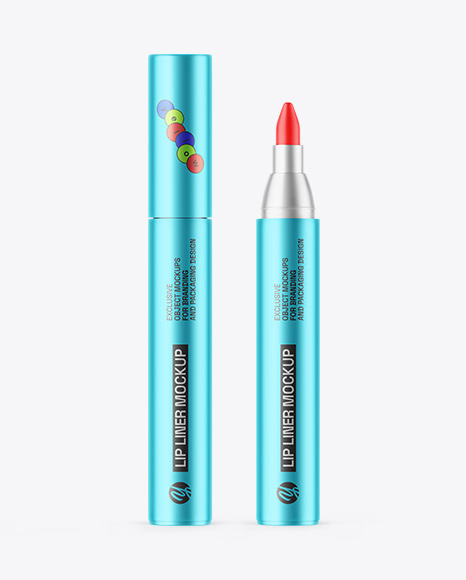 Matte Metallic Lip Liner Mockup