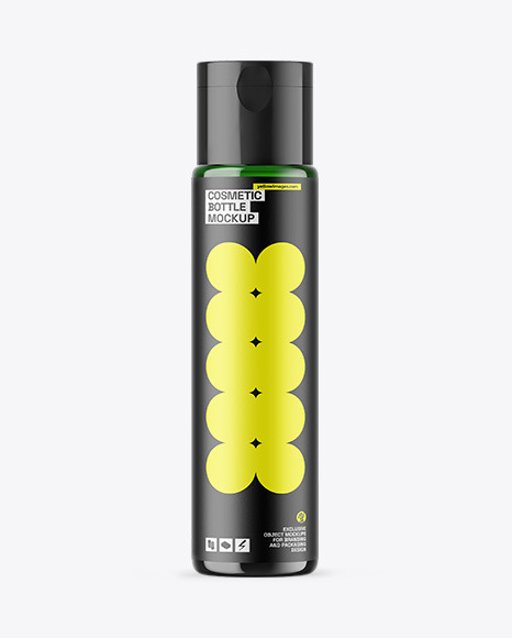 Green Cosmetic Bottle Mockup