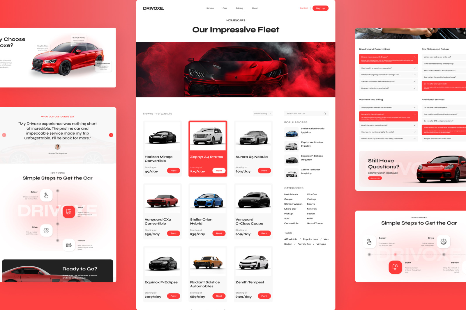 Drivoxe Car Rental site on Yellow Images Creative Store