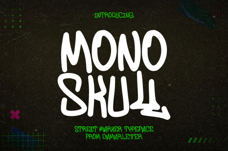 Monoskull – Streetmarker typeface