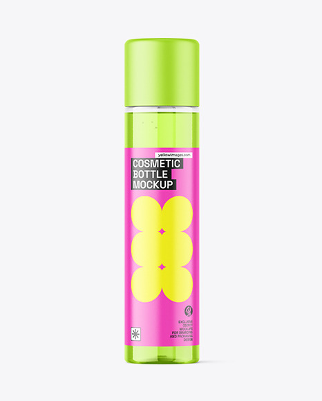 Clear Cosmetic Bottle Mockup