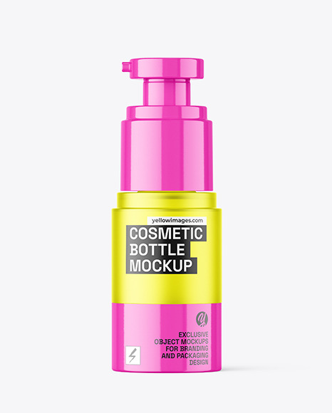 15ml Frosted Airless Bottle Mockup