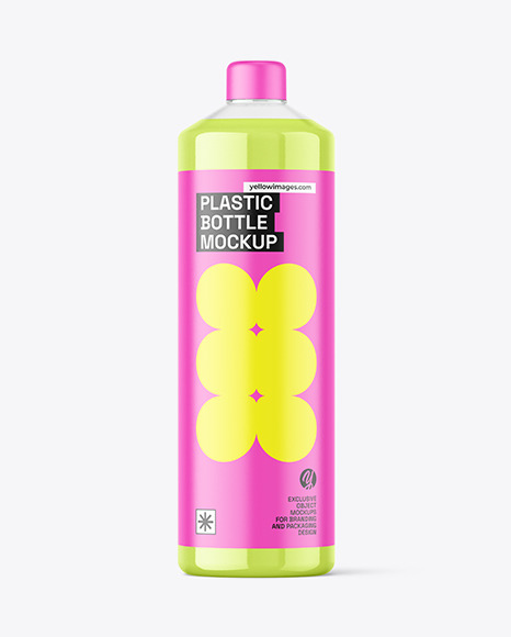 Clear Plastic Bottle Mockup