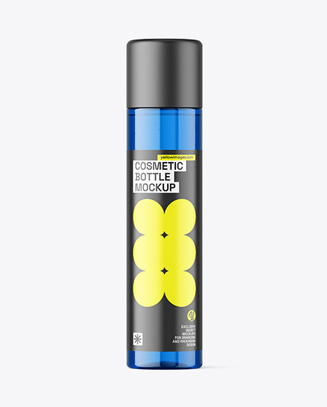 Blue Cosmetic Bottle Mockup