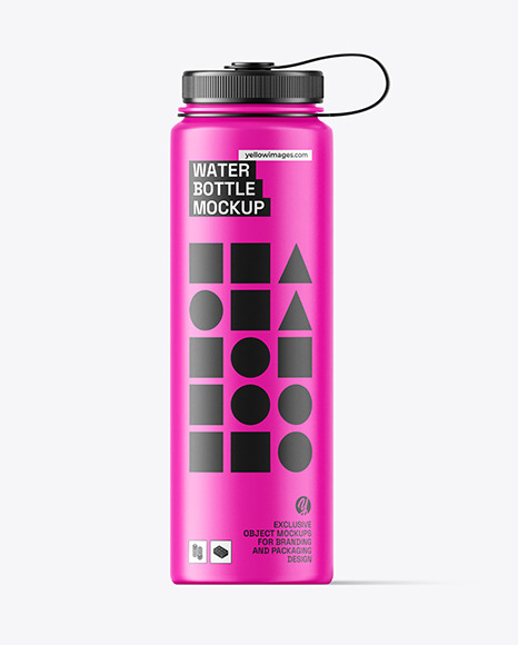 Matte Water Bottle Mockup
