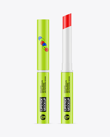 Glossy Lipstick Mockup