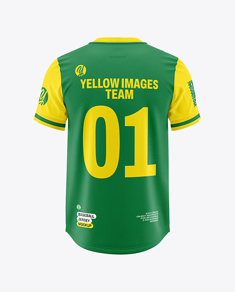 Baseball Jersey Mockup - Back View