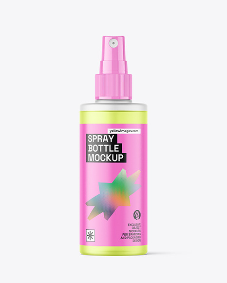 Frosted Plastic Mist Spray Bottle Mockup