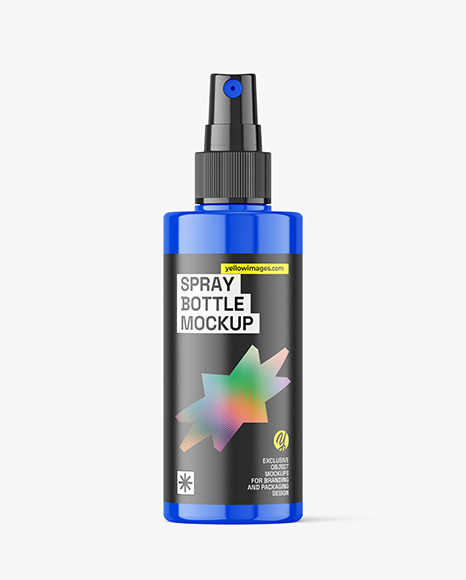 Glossy Plastic Mist Spray Bottle Mockup