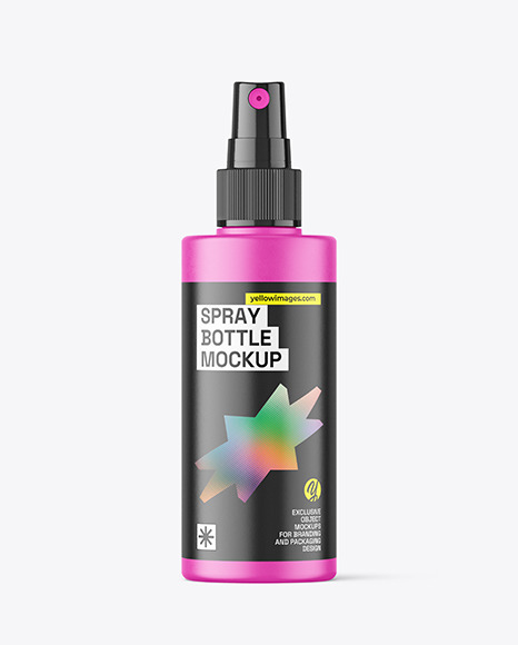 Matte Plastic Mist Spray Bottle Mockup