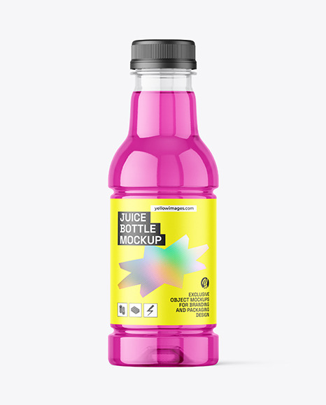 Clear PET Drink Bottle Mockup