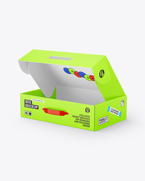 Opened Paper Box Mockup