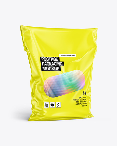 Glossy Postage Bag Mockup