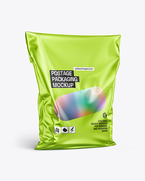 Metallized Postage Bag Mockup