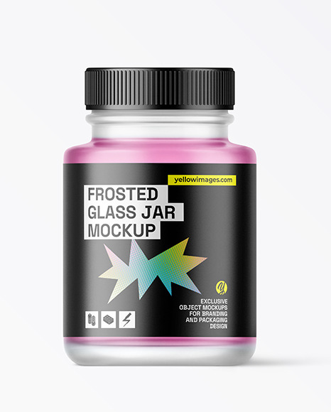 Frosted Glass Jar Mockup