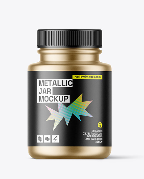 Metallic Jar Mockup