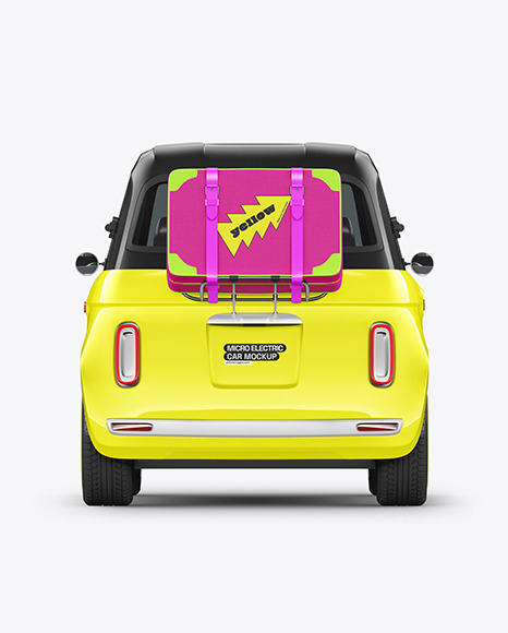 Micro Electric Car Mockup - Back View