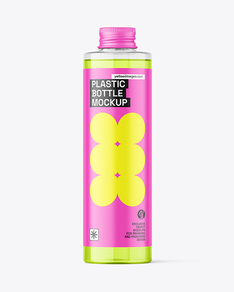 Clear Plastic Bottle Mockup