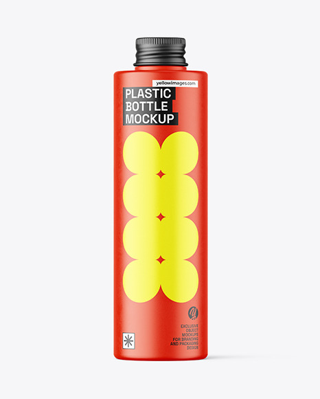 Matte Plastic Bottle Mockup