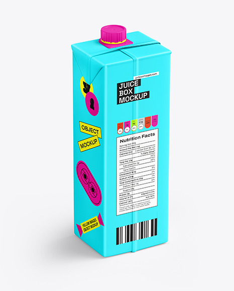 1L Matte Juice Package Mockup