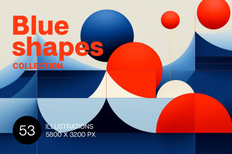 Blue shapes