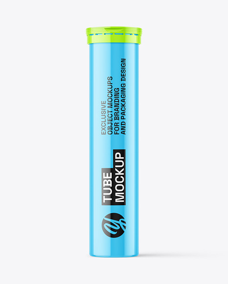 Glossy Plastic Tube Mockup