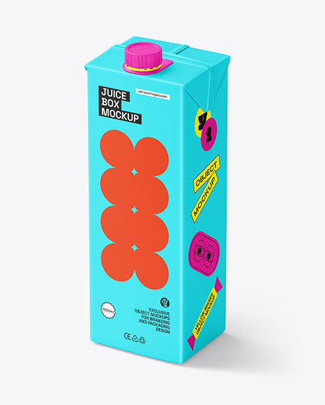 1L Matte Juice Package Mockup