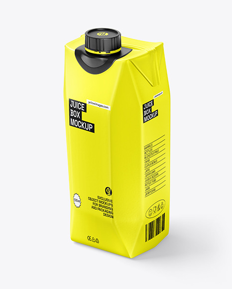 500ml Carton Juice Pack Mockup