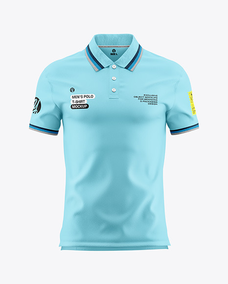 Men&#039;s Polo T-Shirt Mockup - Front View