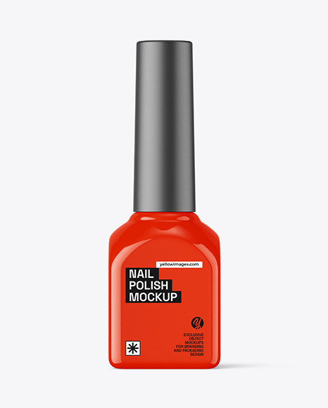 Glossy Nail Polish Bottle Mockup