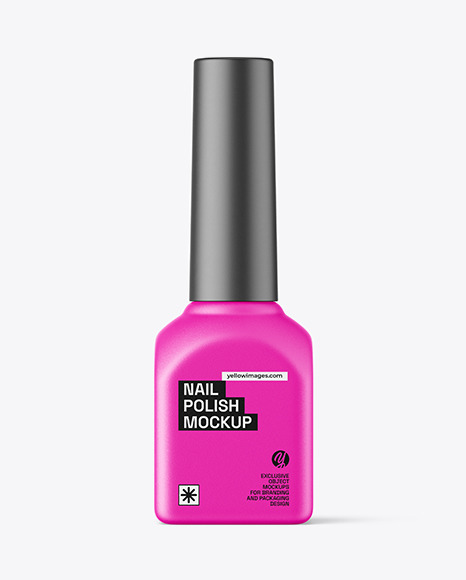 Matte Nail Polish Bottle Mockup