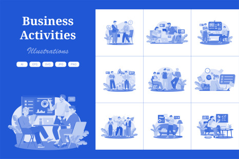 M577_Business Activities Illustration Pack