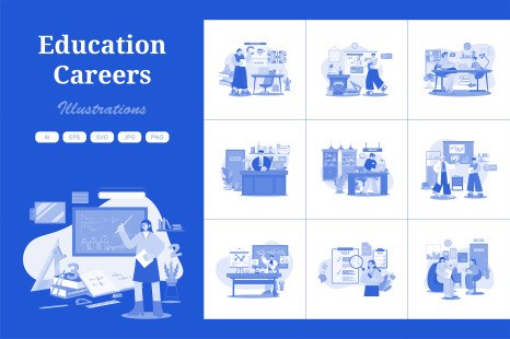 M571_Education Careers Illustration Pack