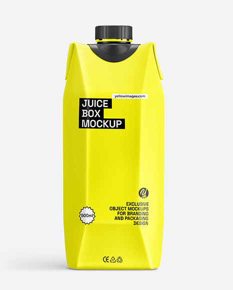 500ml Carton Juice Pack Mockup