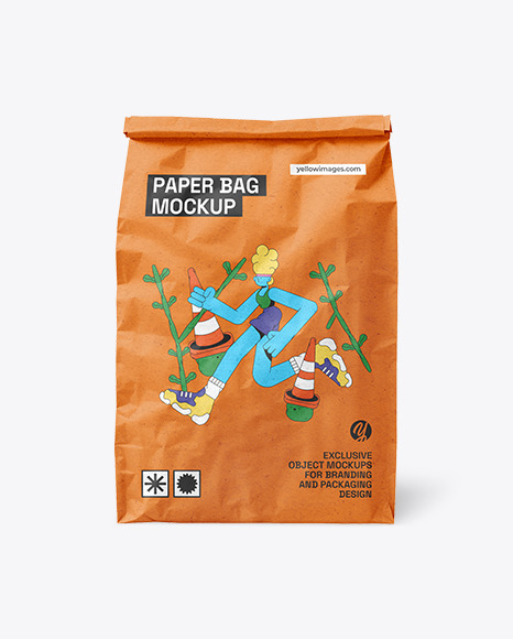 Kraft Food Bag Mockup