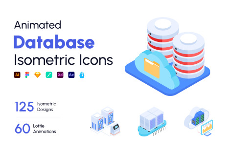 Animated Database Icon Set