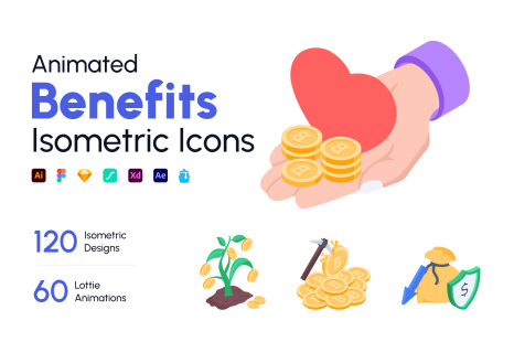 Animated Benefits Icon Set