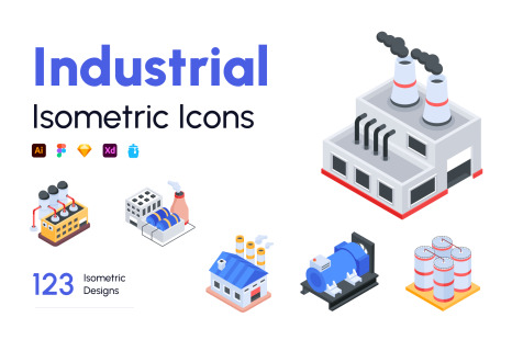 Industrial Isometric Icons