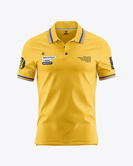 Men&#039;s Polo T-Shirt Mockup - Front View