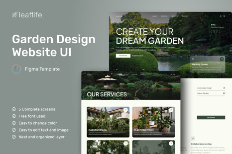 LeafLife - Garden Landscape Design Service Website