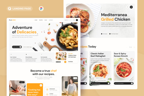 Flavoriz - Food Recipes Landing Page