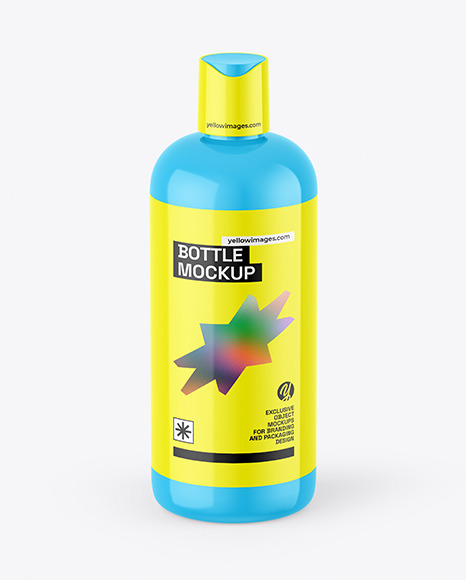 Glossy Bottle Mockup