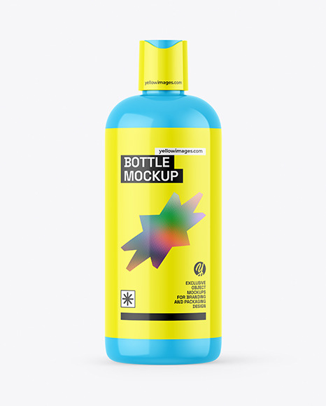 Glossy Bottle Mockup