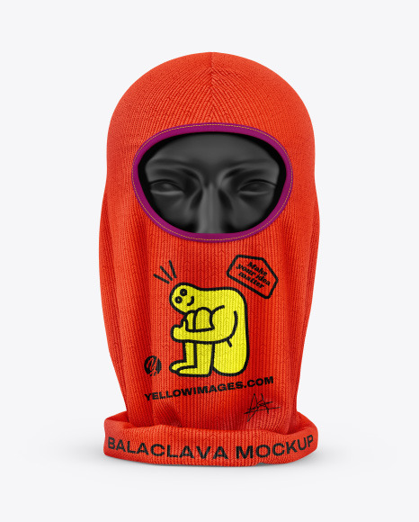 Wool Balaclava Mockup