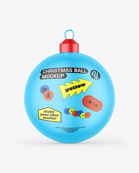 Matte Christmas Ball Mockup