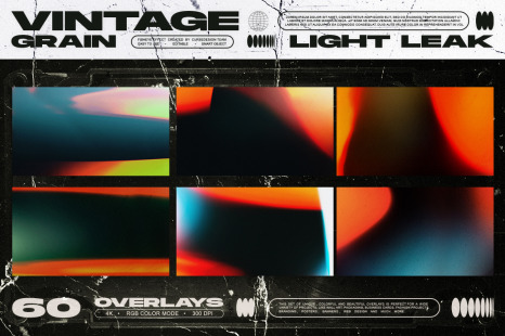 Vintage Grain &amp; Light Leak Overlays Pack