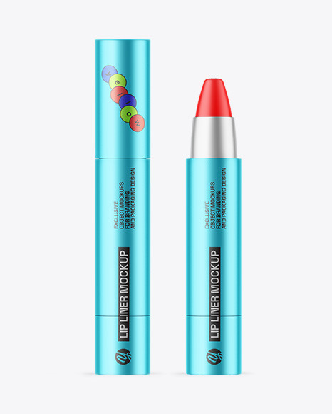 Matte Metallic Lip Liner Mockup